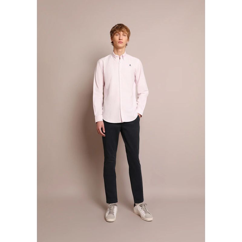 SCALPERS - Camisa oxford calavera SCALPERS Multicolor K24691PINKSTRIP