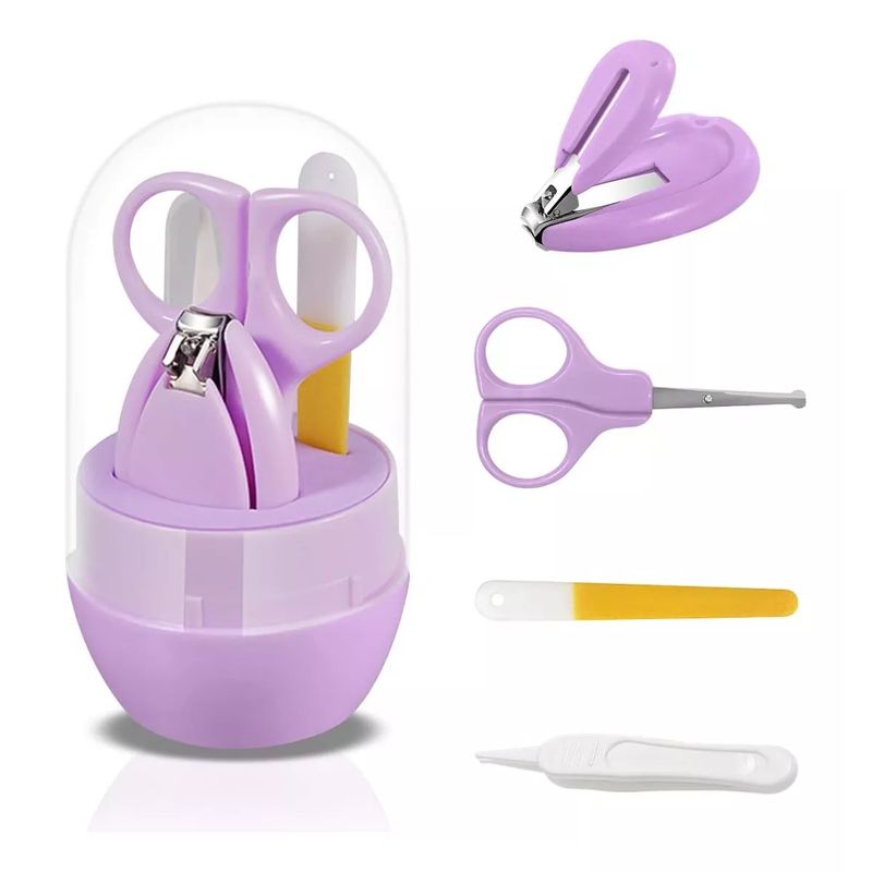 GENERICO - Kit De Higiene Aseo para Bebe 4 Piezas Cortauñas y lima