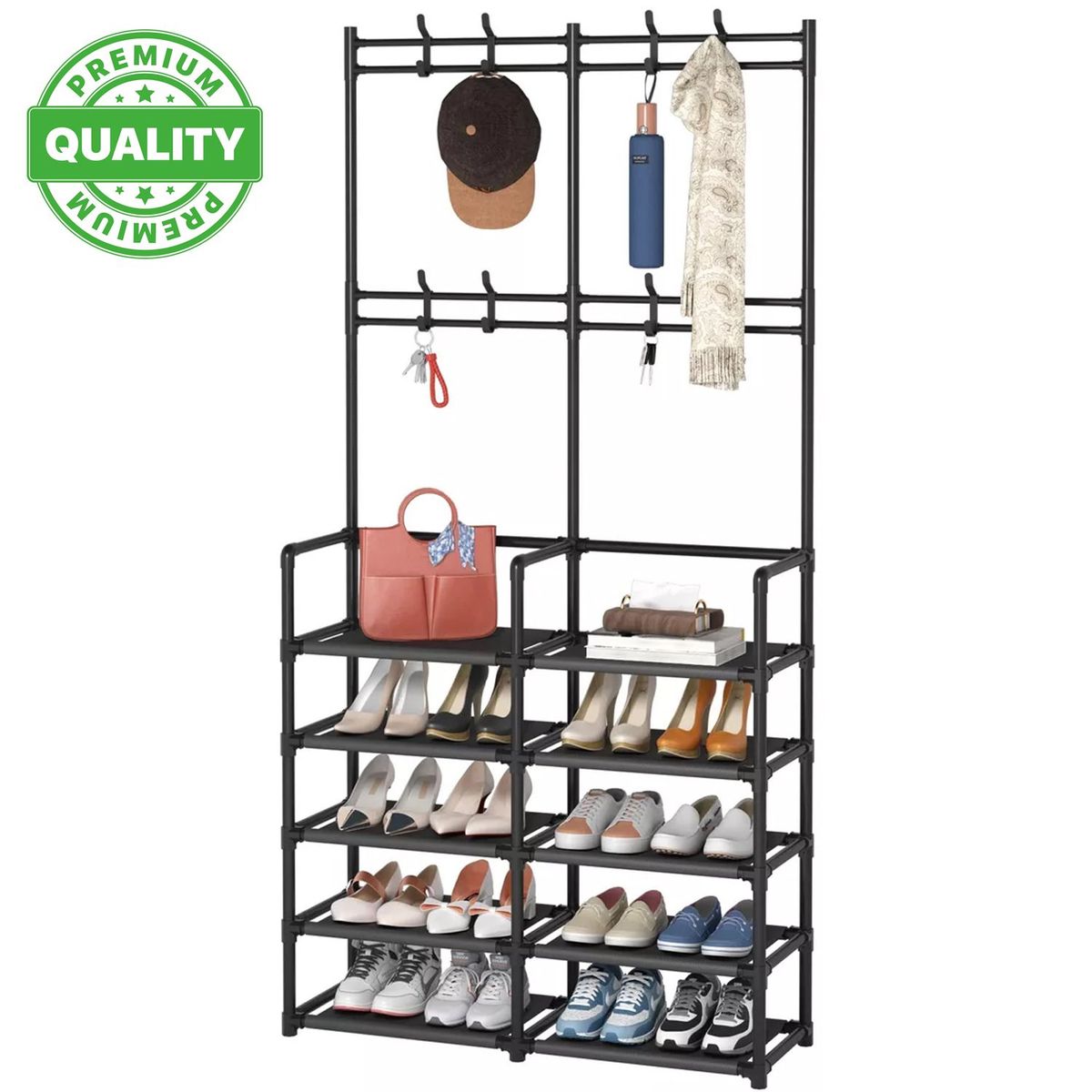 ONE PIXEL - Estante Para Ropa Organizador Zapatero Y Perchero Almacenaje