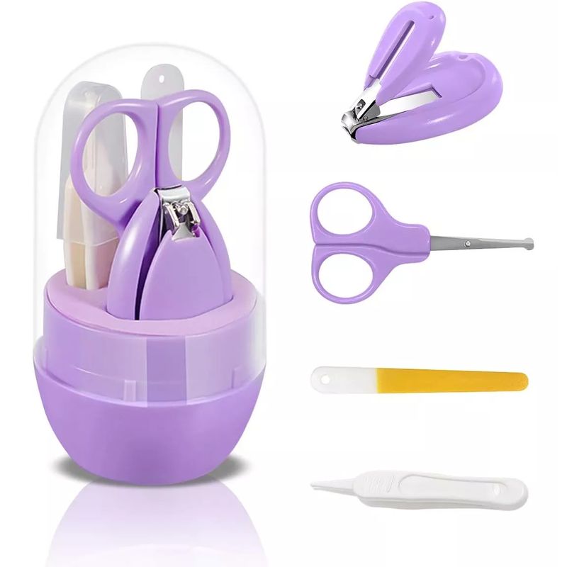 GENERICO - Kit De Higiene Aseo para Bebe 4 Piezas Cortauñas y lima