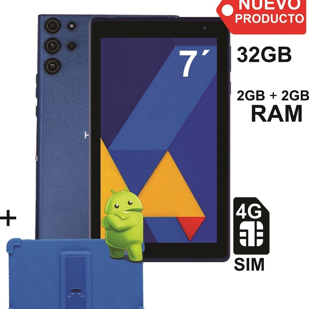 KRONO - Tablet 7 Pulgadas Sim Card 2GB RAM 32GB Android 13 Azul