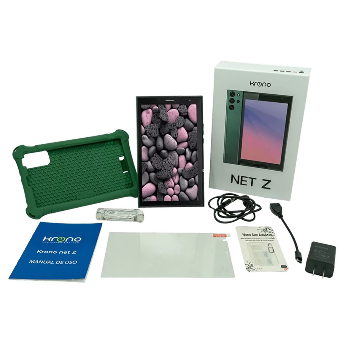 KRONO - Tablet 7 Pulgadas Sim Card 2GB RAM 32GB Android 13 Verde