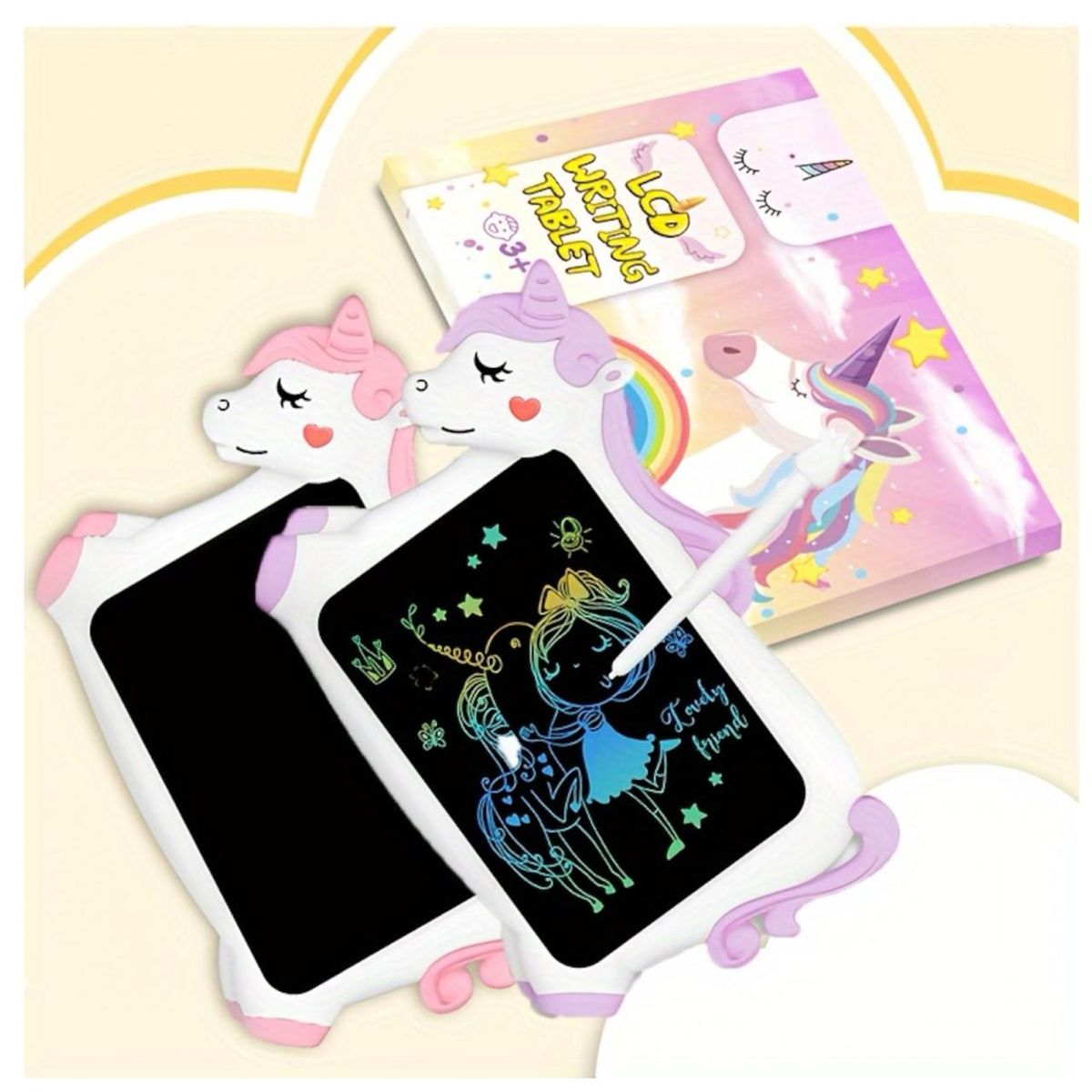 GENERICO - Tablero Magico Digital Lcd Niños Pantalla A Color Unicornio
