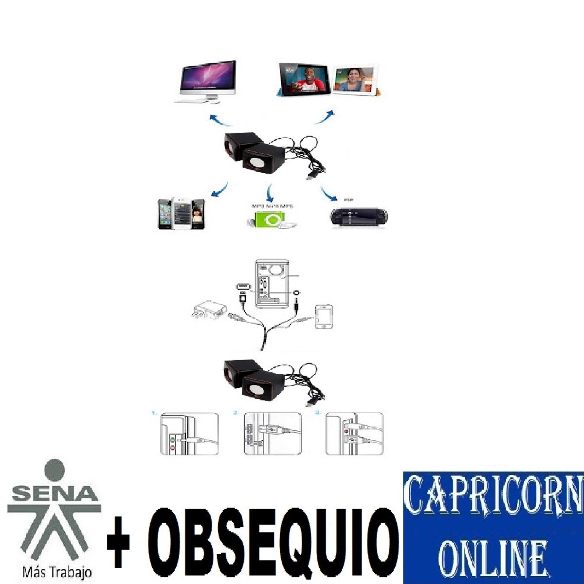 GENERICO - Parlantes Para PC Computador + Obsequio