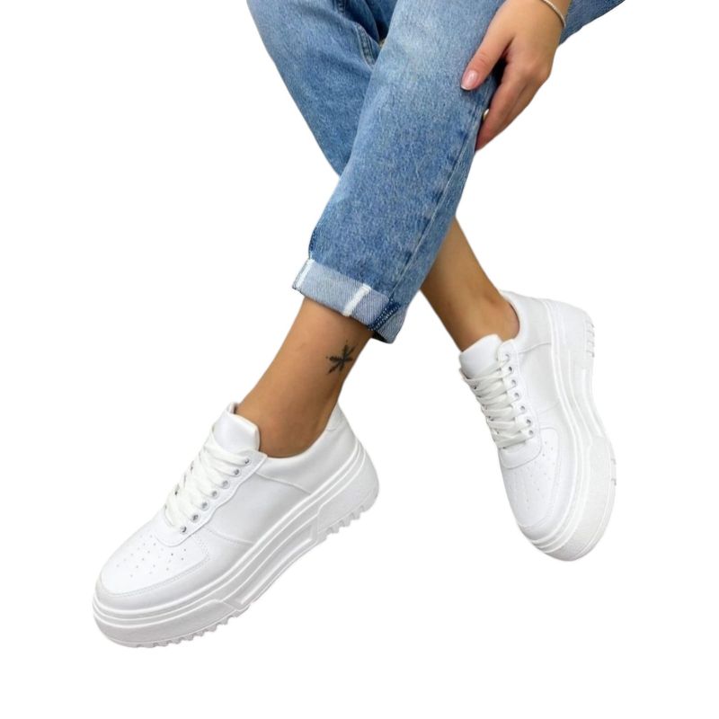 EVEGONZ - Tenis Suela Alta Para Mujer Zapato Casual Urban Moda