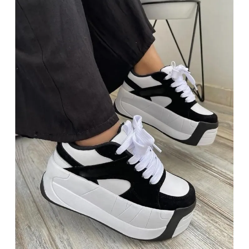 Calzado Tenis Para Dama Altos Tenis Mujer Zapato Informal Tenis