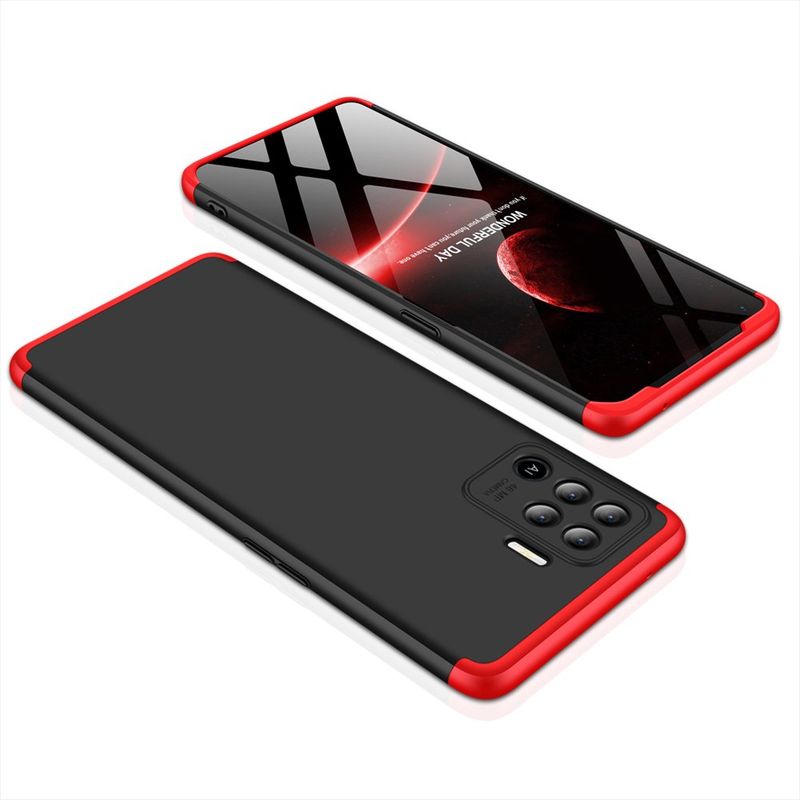 GENERICO - Funda Carcasa Estuche Protector Para Oppo Realme C55 Negro Rojo