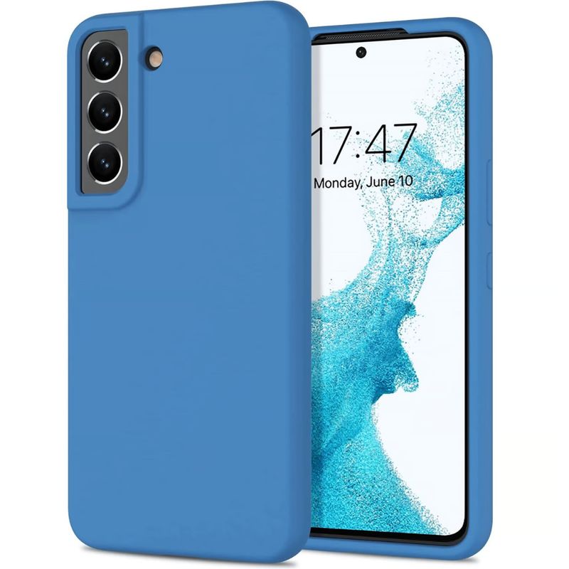 SPACE - Funda Estuche Silicone Case Compatible Con Samsung S22 Azul