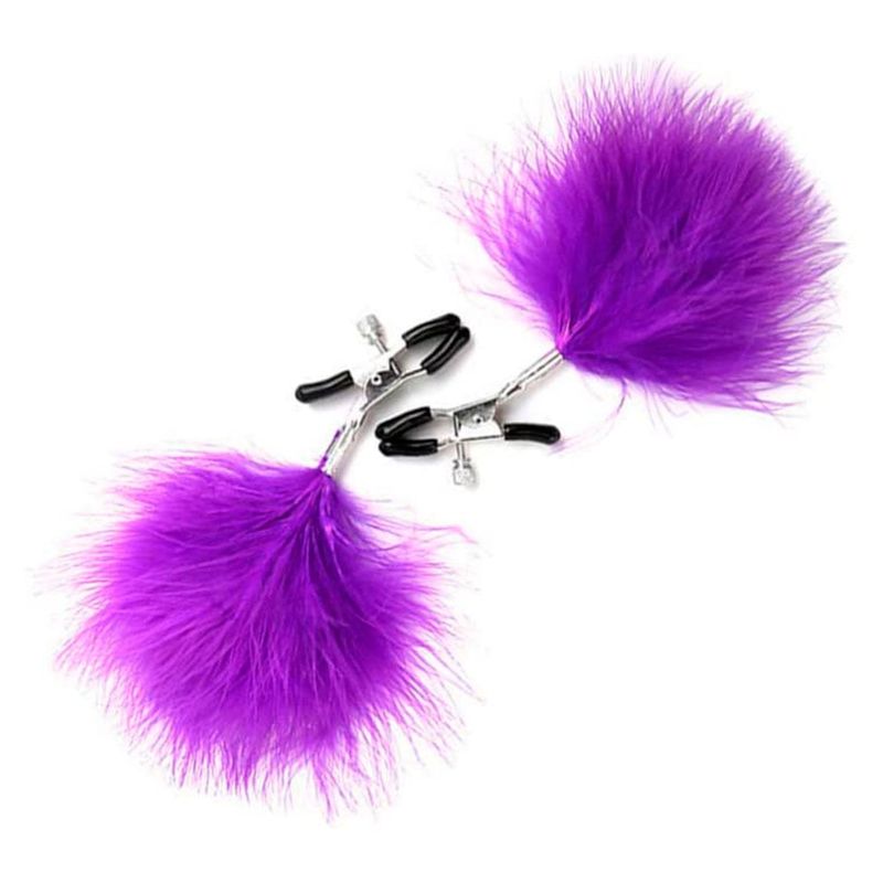 GENERICO - Pinza De Pezones Pompón Morado Camtoyz
