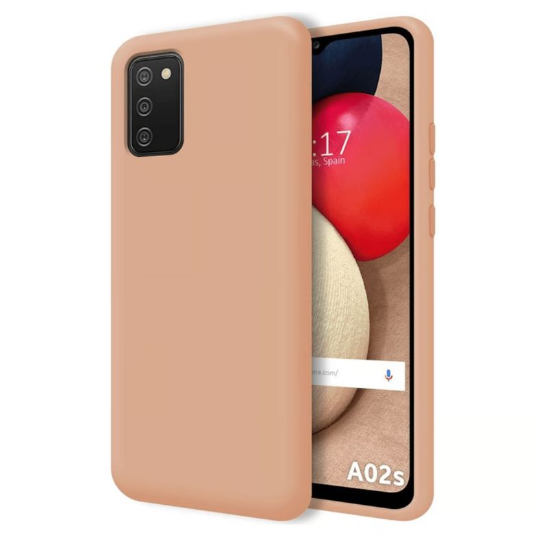 SPACE - Funda Estuche Silicone Case Compatible Con Samsung A02S Rosa