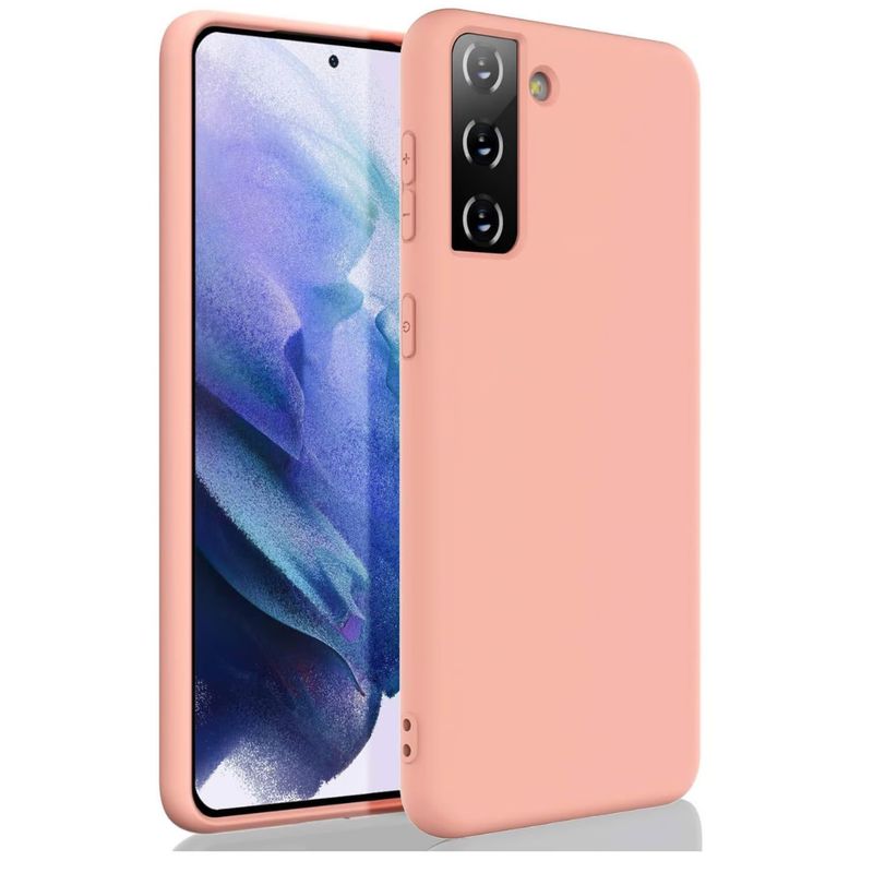 SPACE - Funda Estuche Silicone Case Compatible Con Samsung S21 Rosa