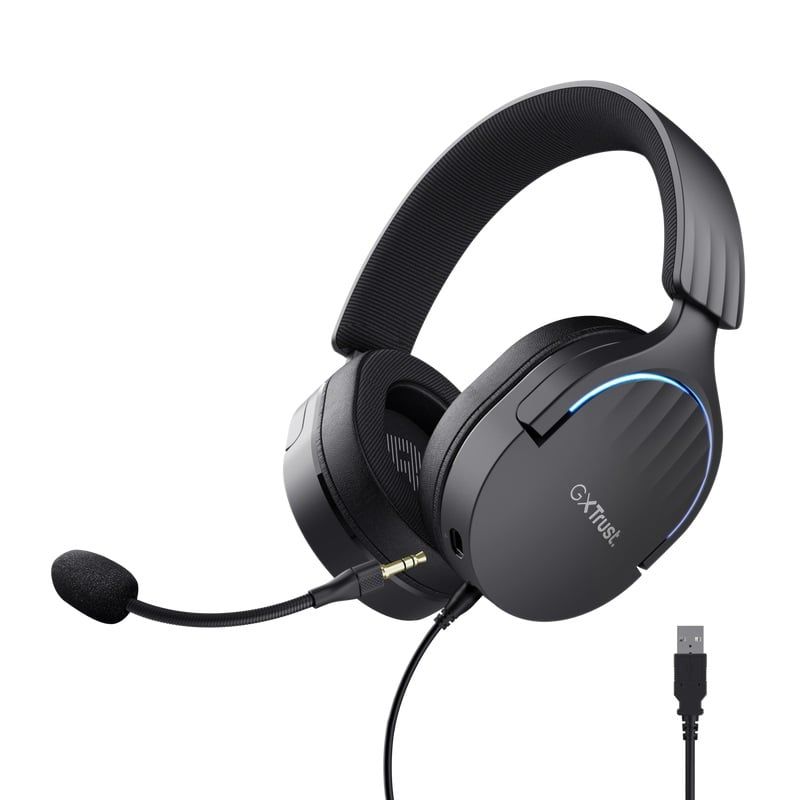 TRUST - Auriculares Diadema Gaming USB 7.1 Trust GXT 490 Fayzo