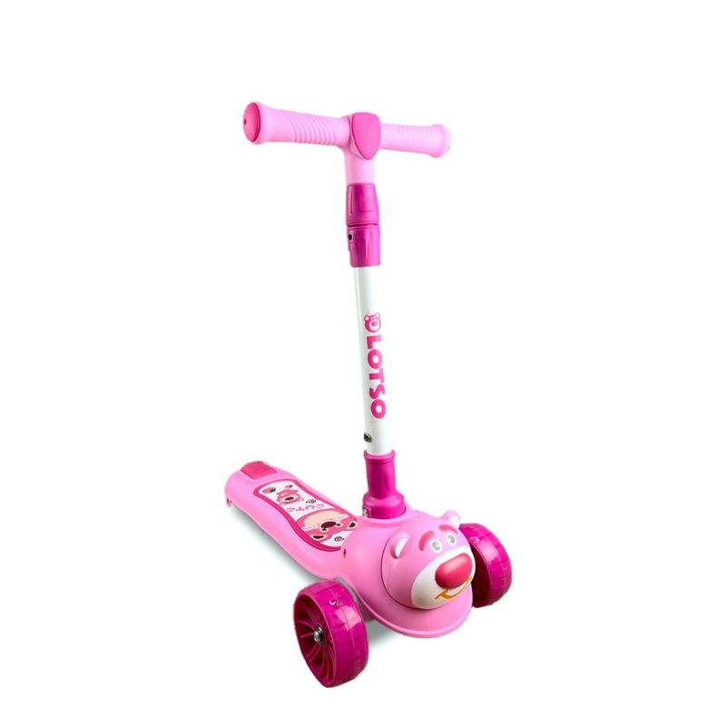 GENERICO - Patineta Scooter Oso Lotso Infantil Monopatín Rosa