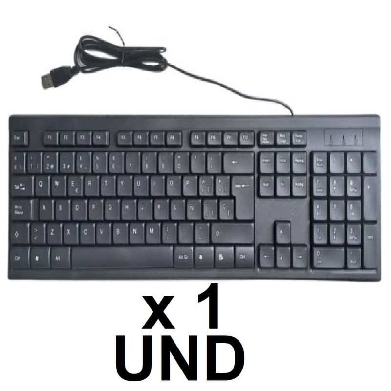 GENERICO - Teclado Alámbrico Anti Salpicaduras Derrames