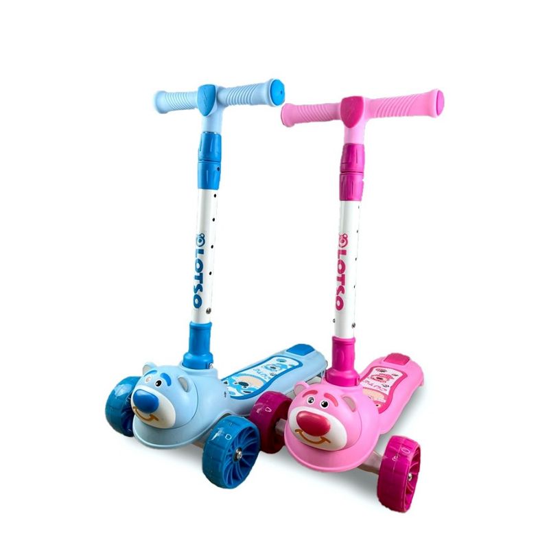GENERICO - Patineta Scooter Oso Lotso Infantil Monopatín Azul