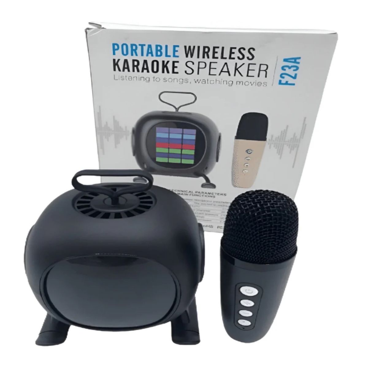 GENERICO - Mini Parlante Karaoke Bafle Micrófono Recargable Inalambrico Bluetooth