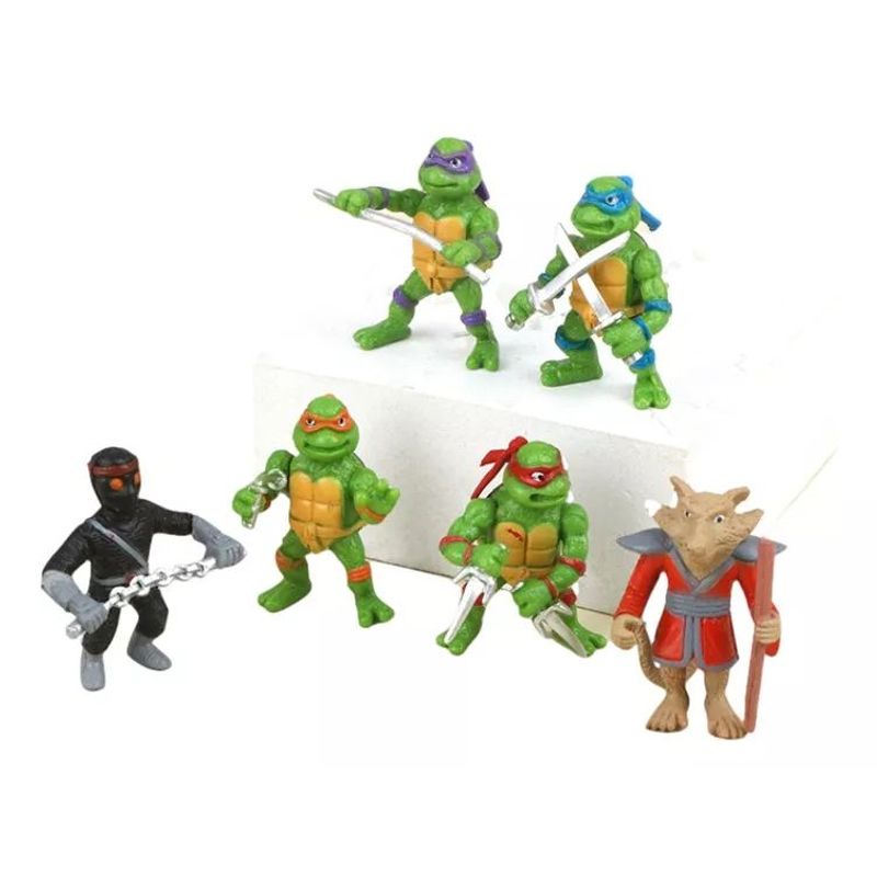 GENERICO - Tortugas Ninja Figuras Colección Set X 6 Muñecos Tmnt