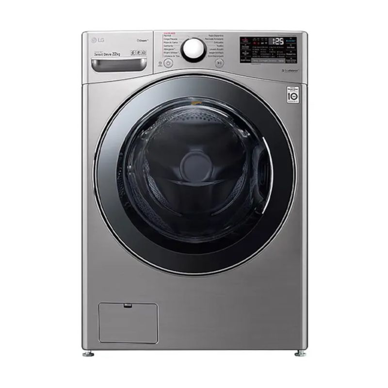 LG - Lavadora LG Carga Frontal 22 Kilos WM22VV2S6BR Gris