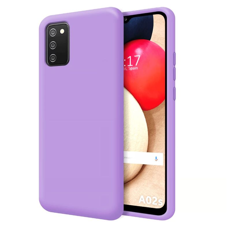 SPACE - Funda Estuche Silicone Case Compatible Con Samsung A02S Lila