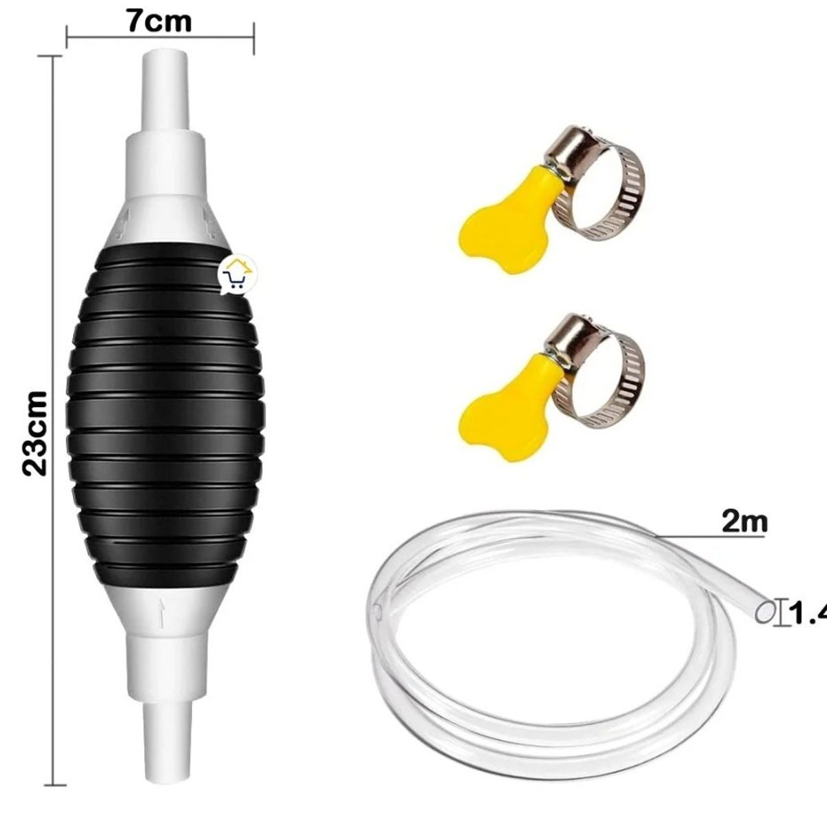 GENERICO - Manguera de transferencia de líquidos succión manual 4 metros