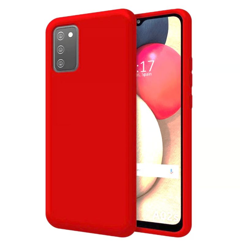 SPACE - Funda Estuche Silicone Case Compatible Samsung A02s Rojo