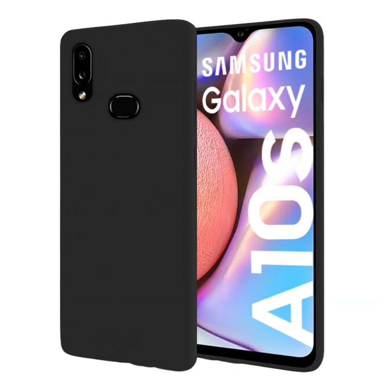 SPACE - Funda Estuche Silicone Case Compatible Samsung A10s Negro