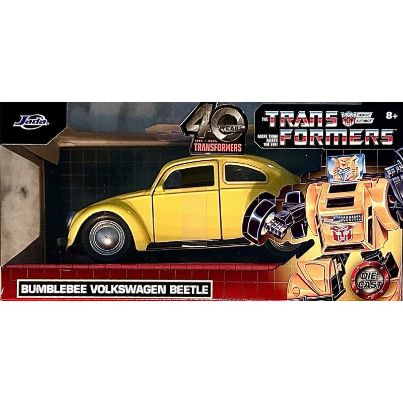 JADA TOYS - Bumblebee Volkswagen Beetle, Escala 1:32 Transformers 12 CM