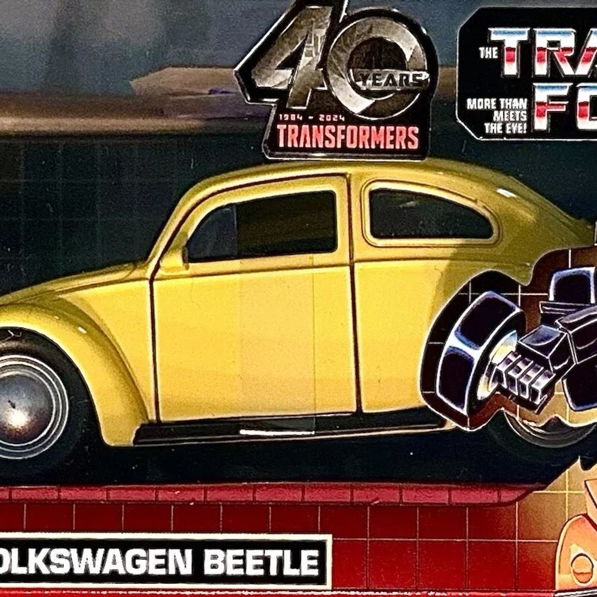 JADA TOYS - Bumblebee Volkswagen Beetle, Escala 1:32 Transformers 12 CM