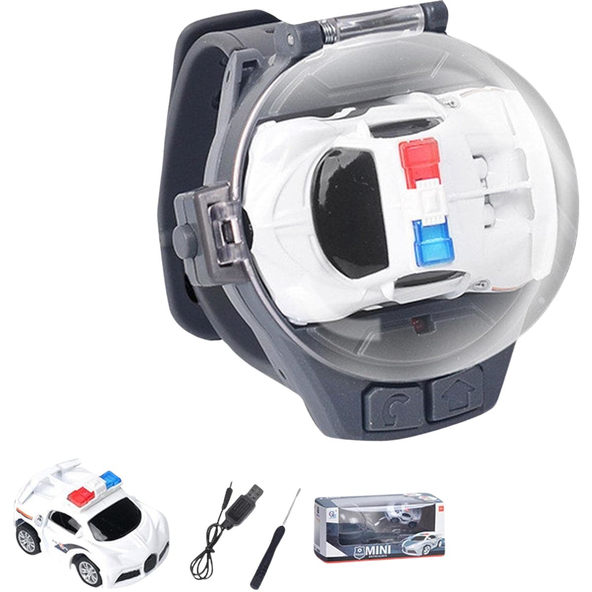 GENERICO - Carro Control Remoto Reloj Manilla Recargable Niño Carga Usb