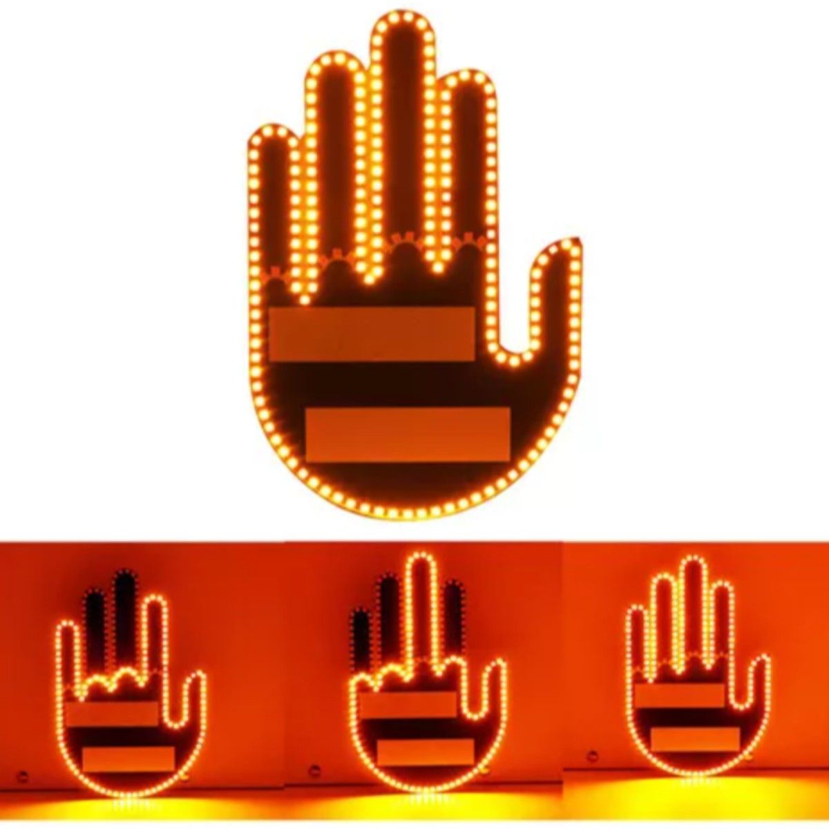 GENERICO - Señal de Mano Led para Carro con Luz de Gestos Mano y Dedos