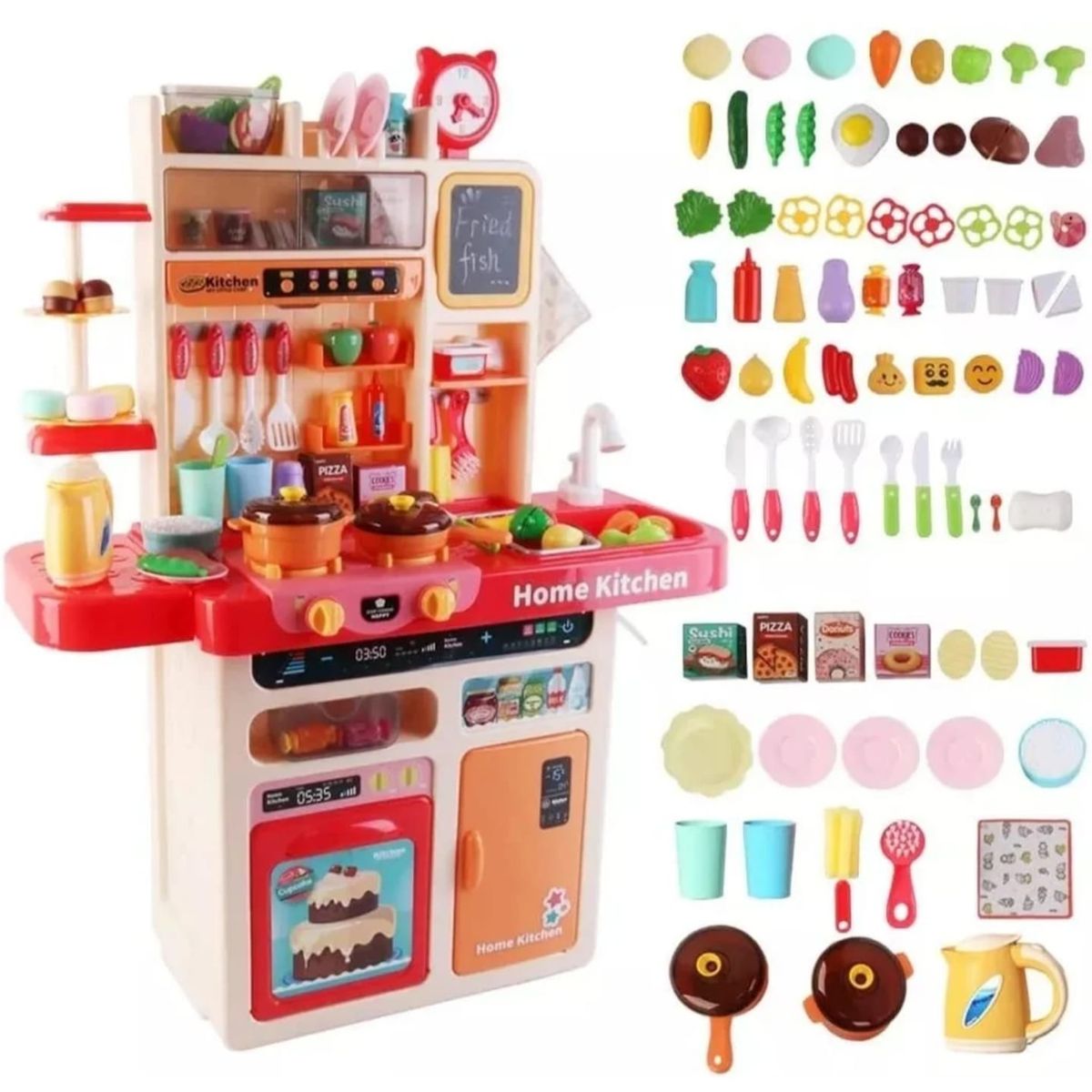 GENERICO - COSINA LUZ, SONIDO  HORNO JUGUETE DIDACTICO INCLUYE OLLAS