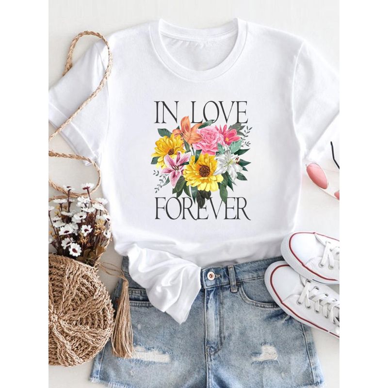 ISMI - Camiseta Para Mujer Flower Field  - Estilo infinito