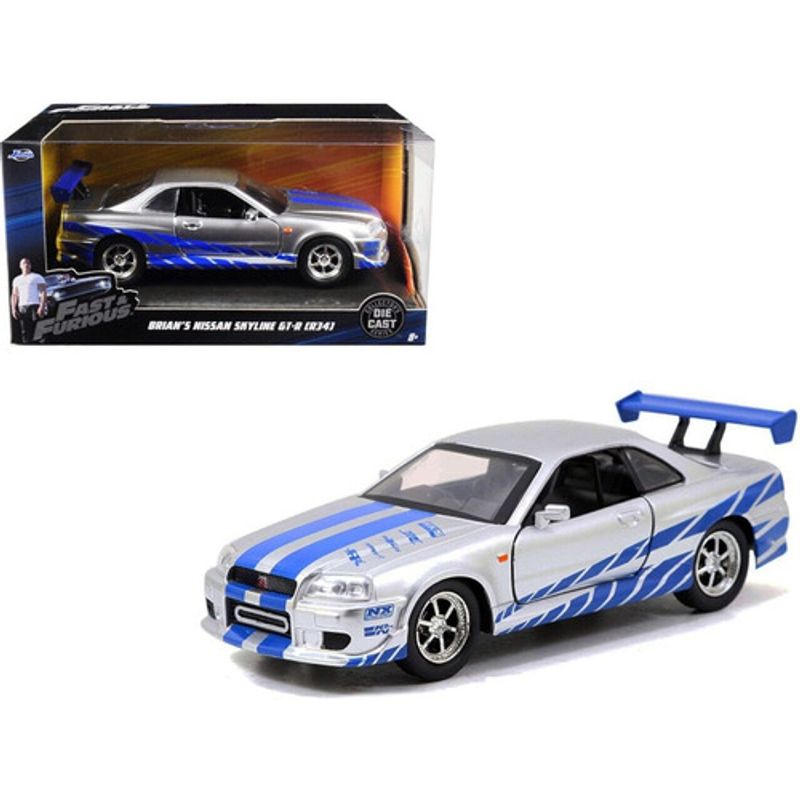 JADA TOYS - Carro Rapido & Furioso Brians Nissan Skyline  13 cm