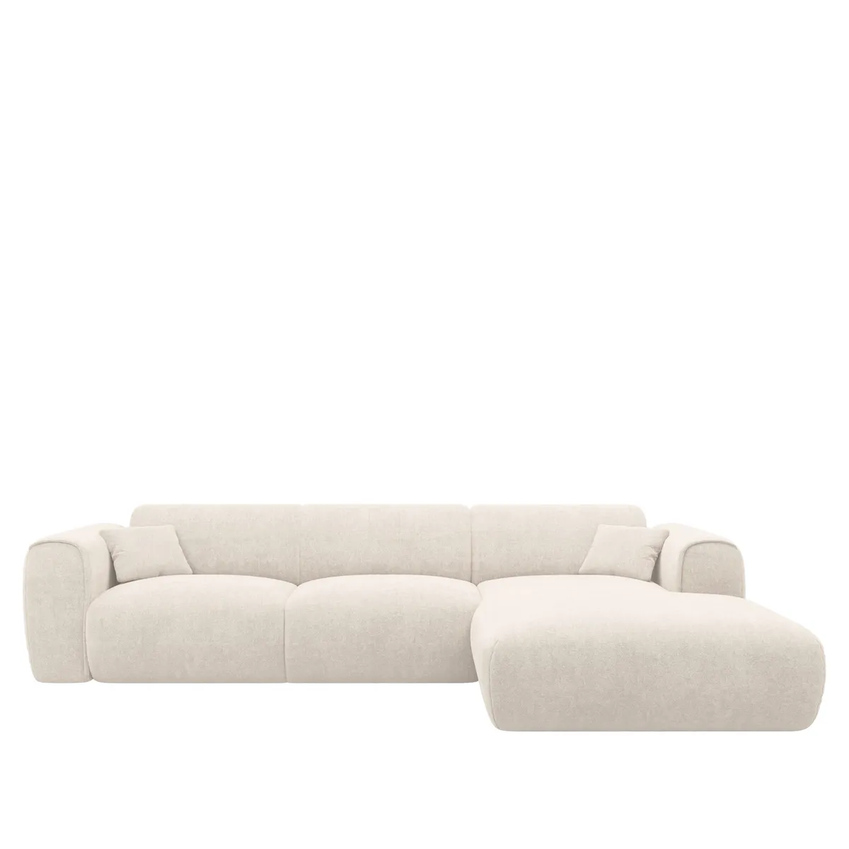 GENERICO - Juego de Sala POGNI  Sofá en L Moderno 3 Plazas Beige