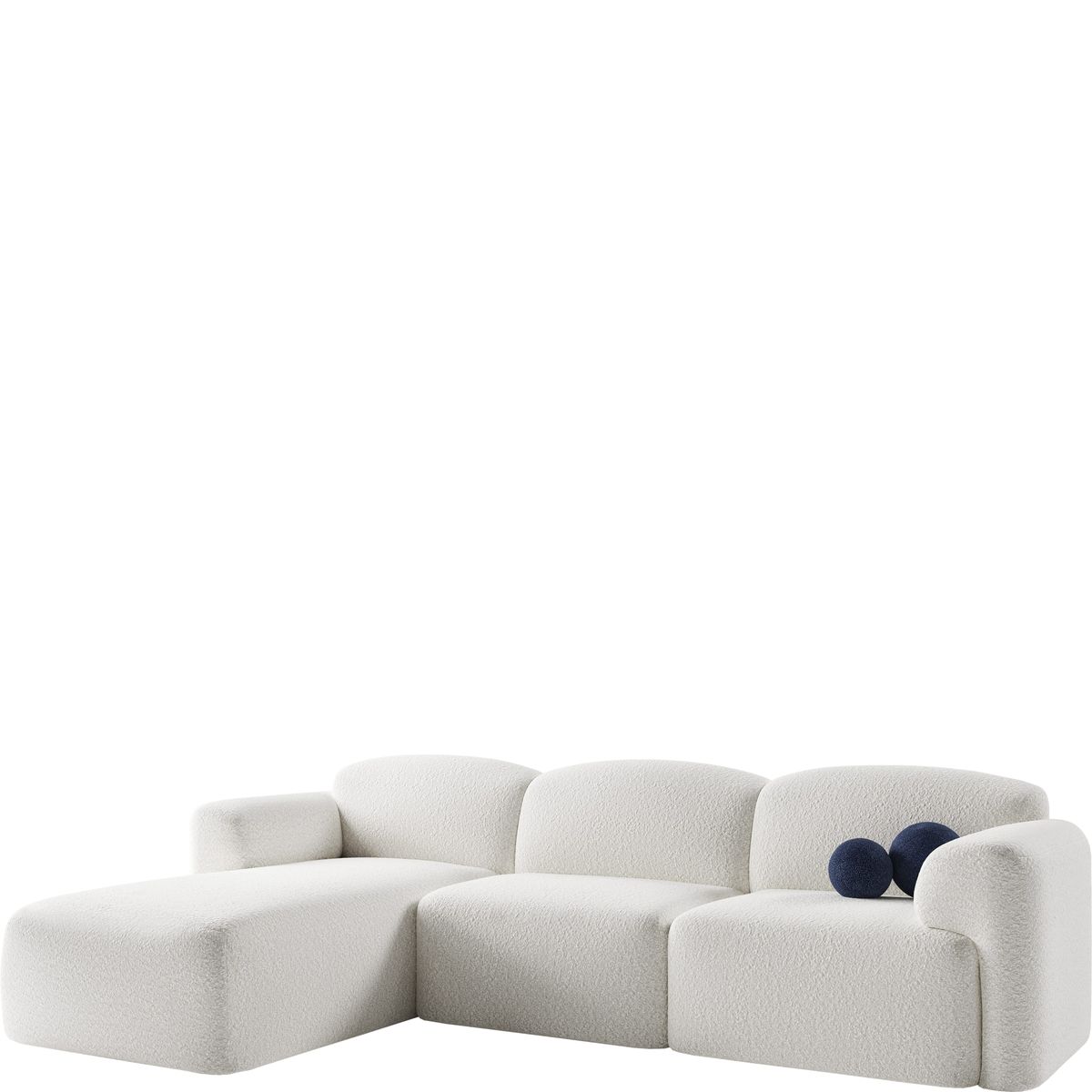 GENERICO - Sofá moderno y elegante en tela ovejera blanco