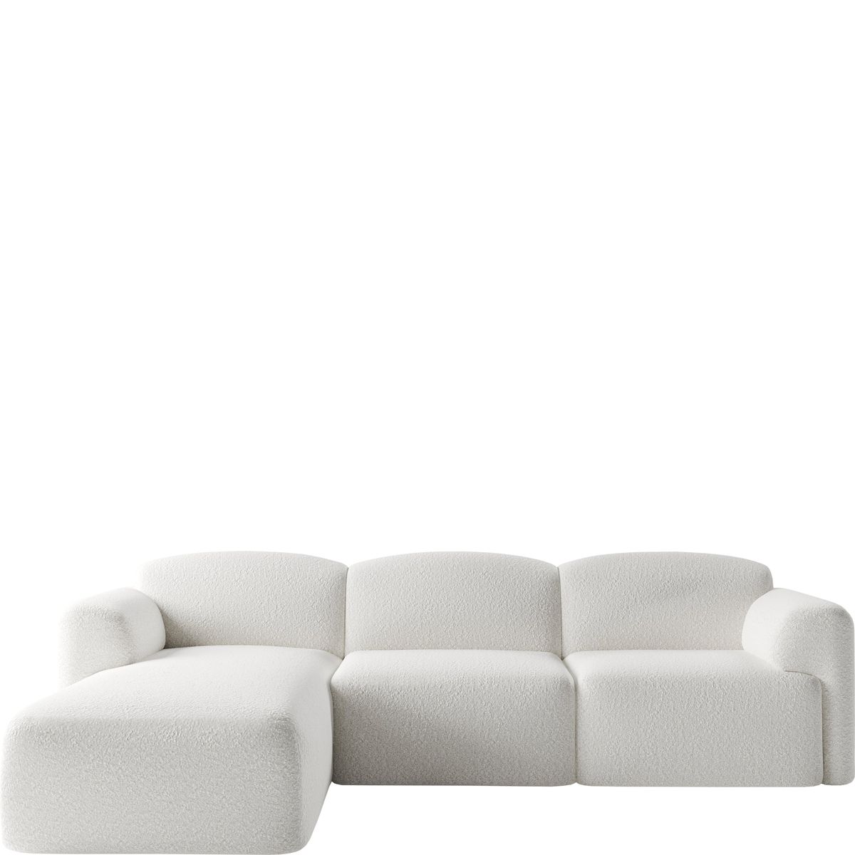 GENERICO - Sofá moderno y elegante en tela ovejera blanco