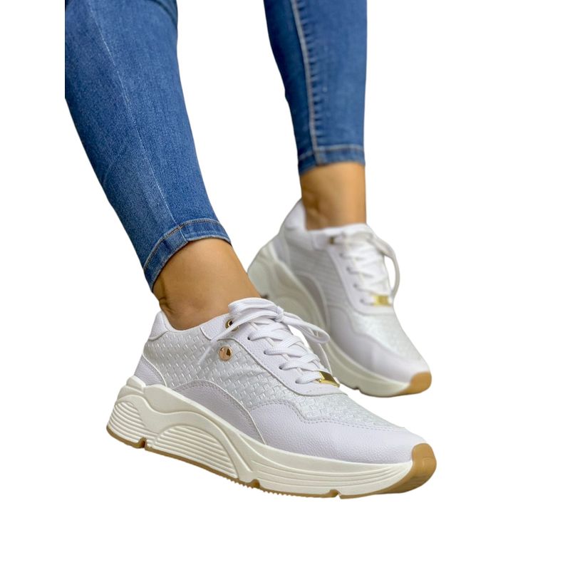 EVEGONZ - Tenis Urban Moda Para Mujer Zapato Casual Blanco