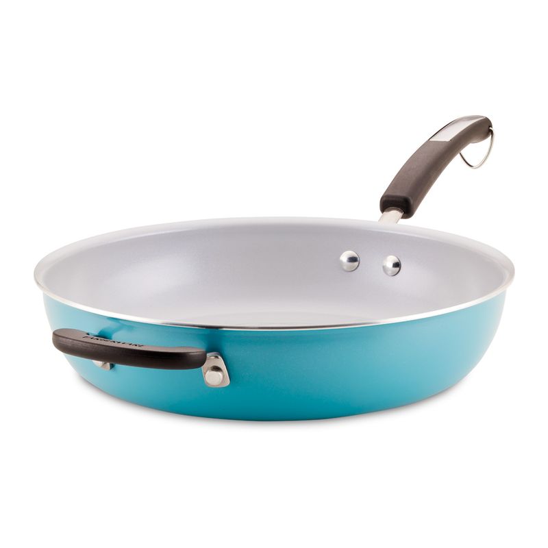 FARBERWARE - Sartén con mango y asa antiadherente Cerámico Farberware 32cm Azul