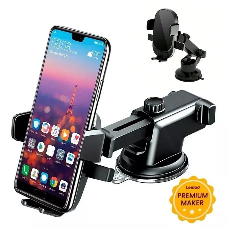 GENERICO - Soporte Celular Para Carro Tablero Vidrio Chupa Holder