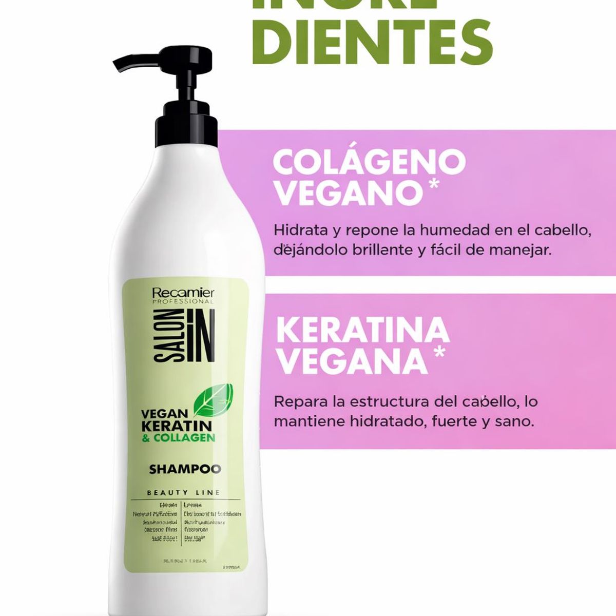 RECAMIER - Shampoo vegan Keratin Collagen x 1L