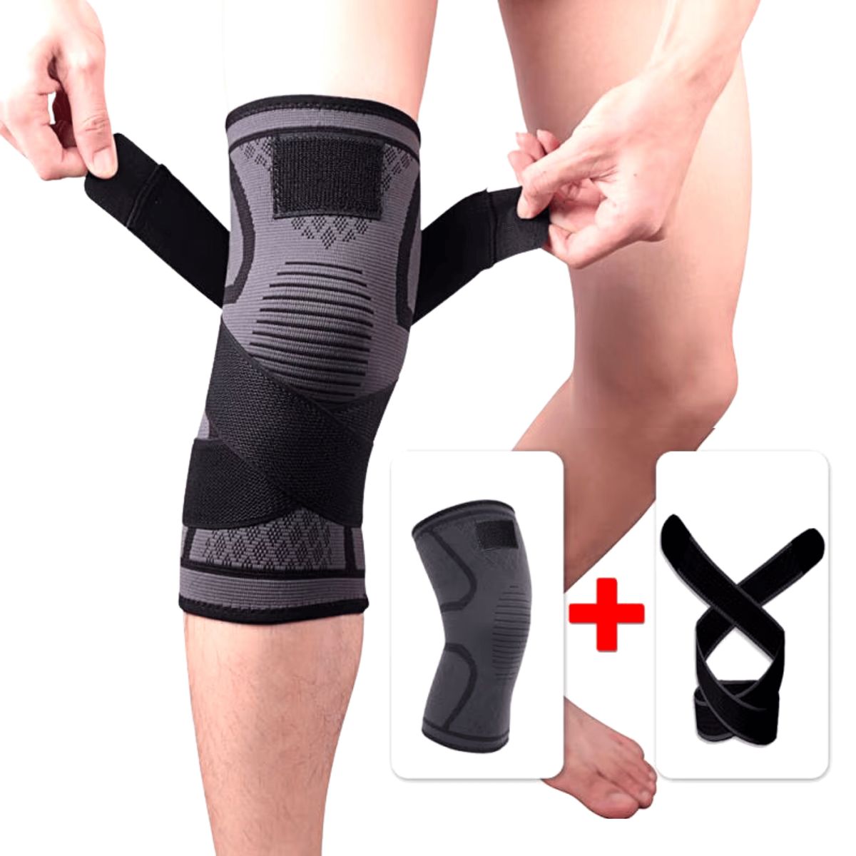 GENERICO - Kit X2 Rodilleras Ortopédica Ajustable de Compresión Deportiva Gym