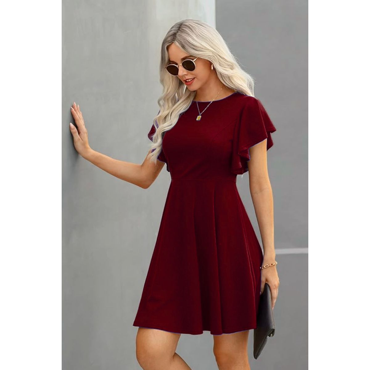 NEGRELI - VESTIDO DE MUJER SEMI-RONTONDO REF-3014