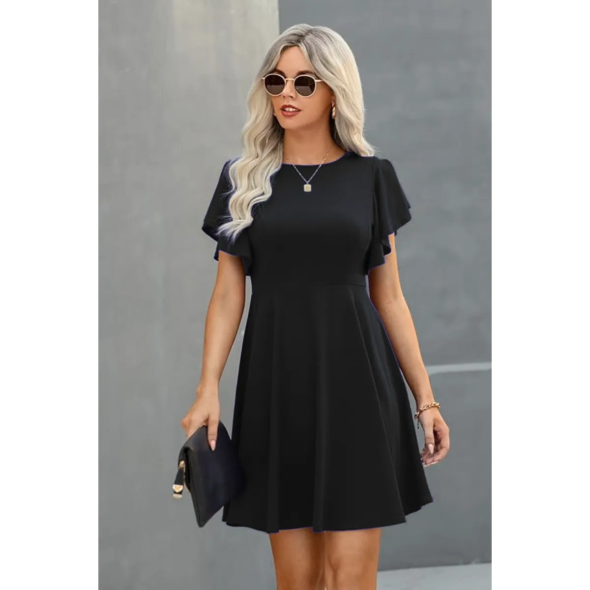 NEGRELI - VESTIDO DE MUJER SEMI-RONTONDO REF-3014