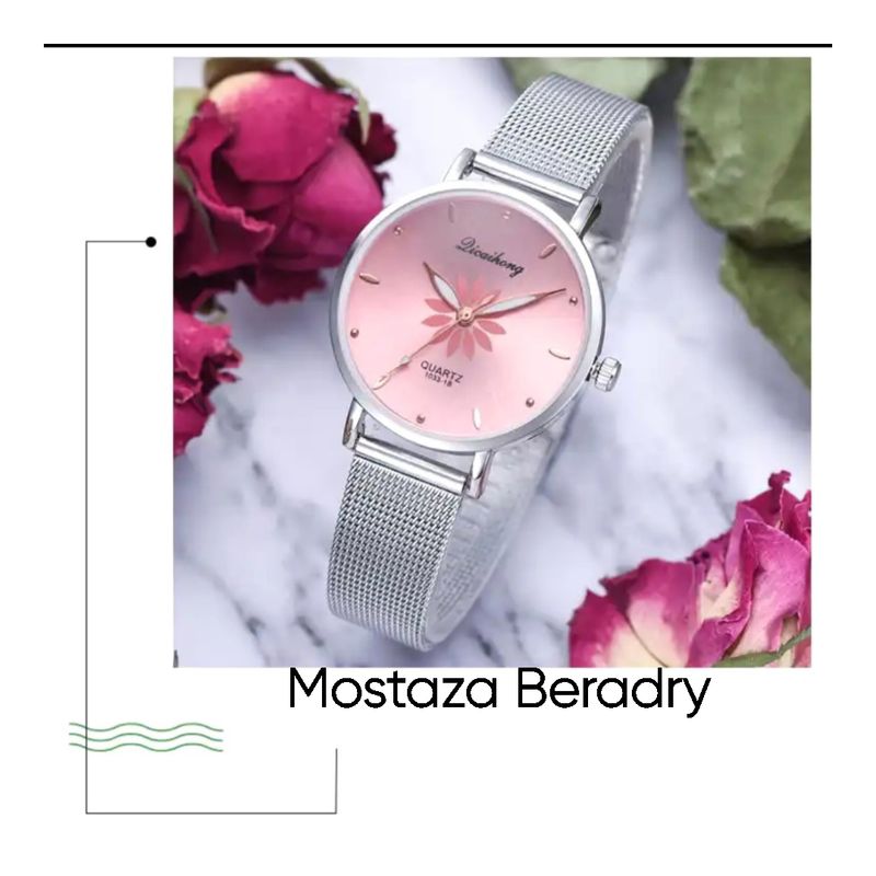 GENERICO - LINDO RELOJ DE LUJO ACERO PLATA ROSADO