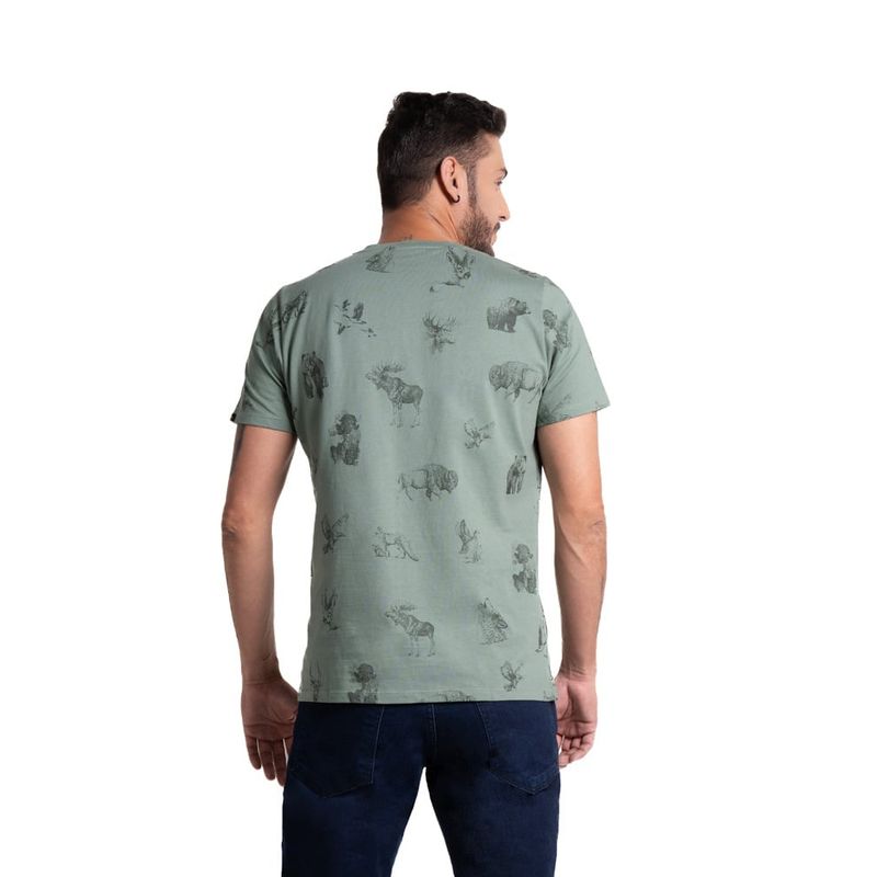 LEC LEE - Camiseta para hombre color verde oscuro