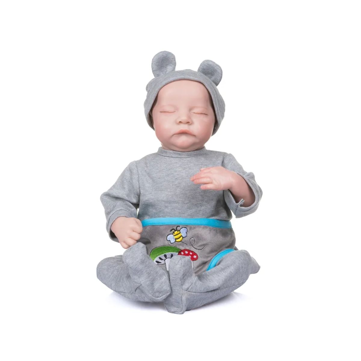 KIDSHOP - Bebe Aspecto Relista En Silicona Ojos Cerrados 40Cm Y-612