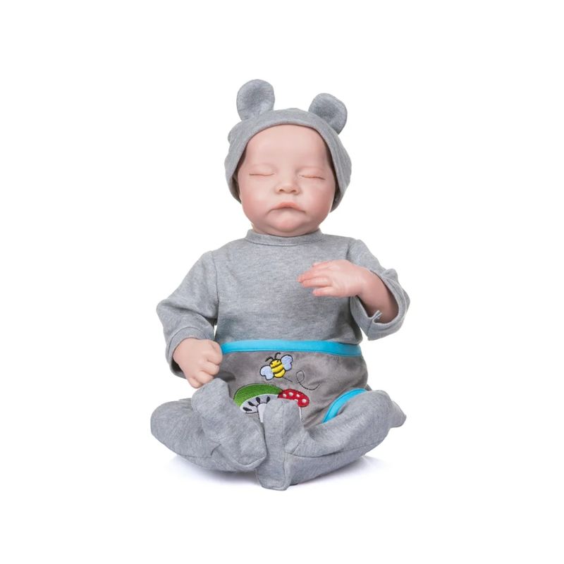 KIDSHOP - Bebe Aspecto Relista En Silicona Ojos Cerrados 40Cm Y-612