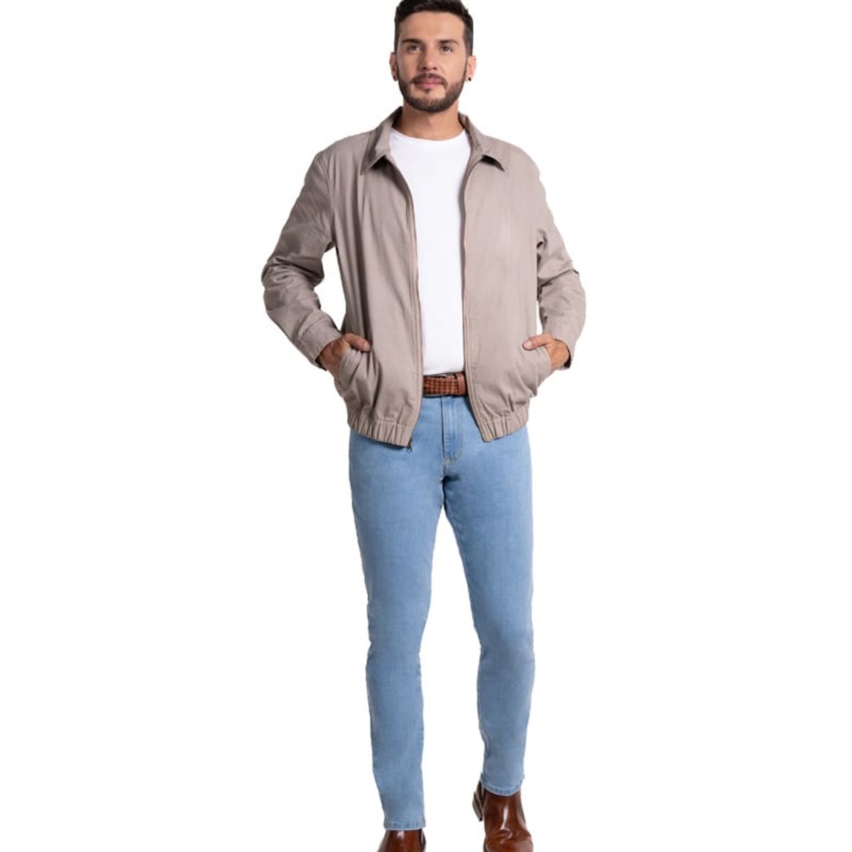 LEC LEE - Jean Trim para hombre color índigo claro