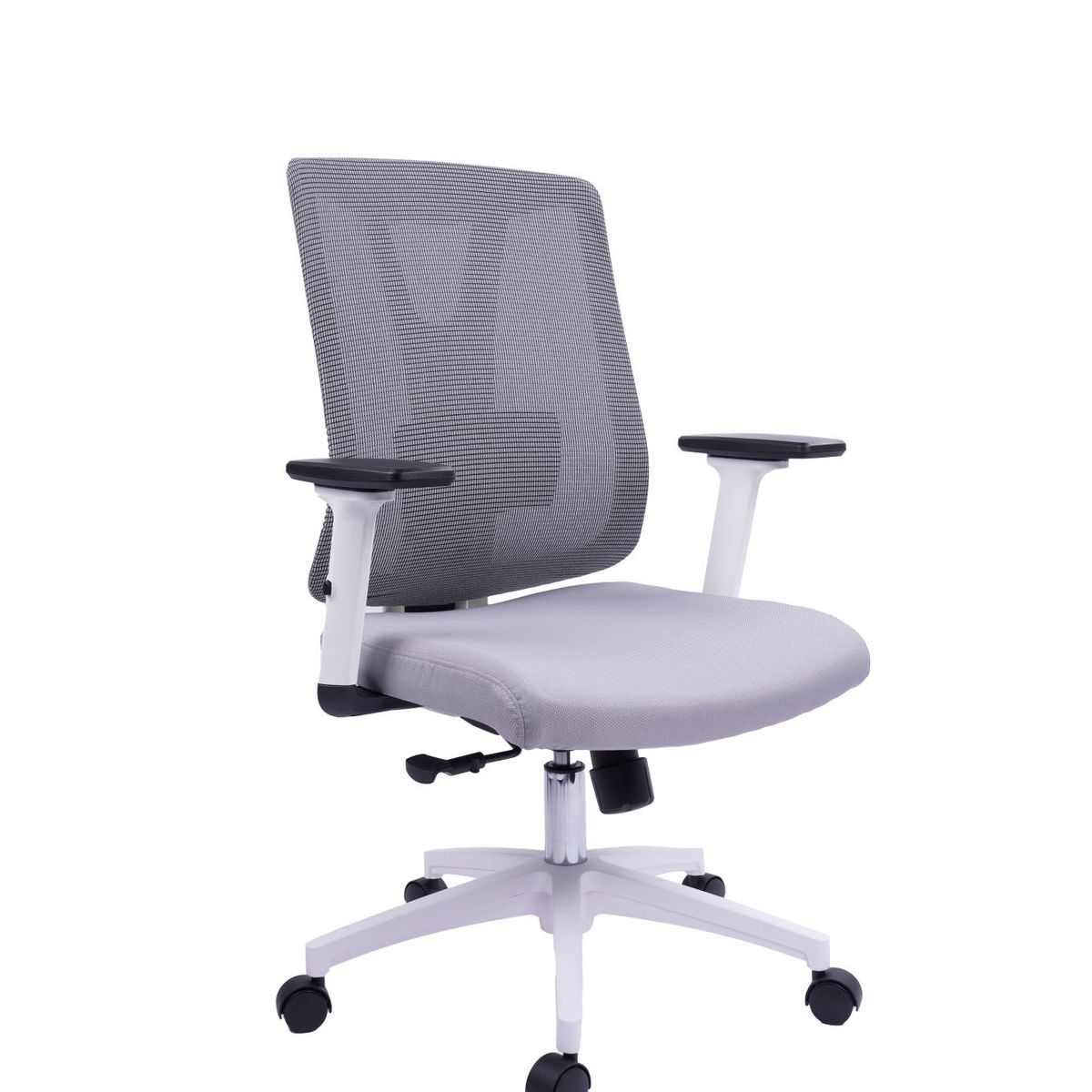 MUEBLESYA - Silla De Oficina QUETAME Gerente Gris Marco Blanco