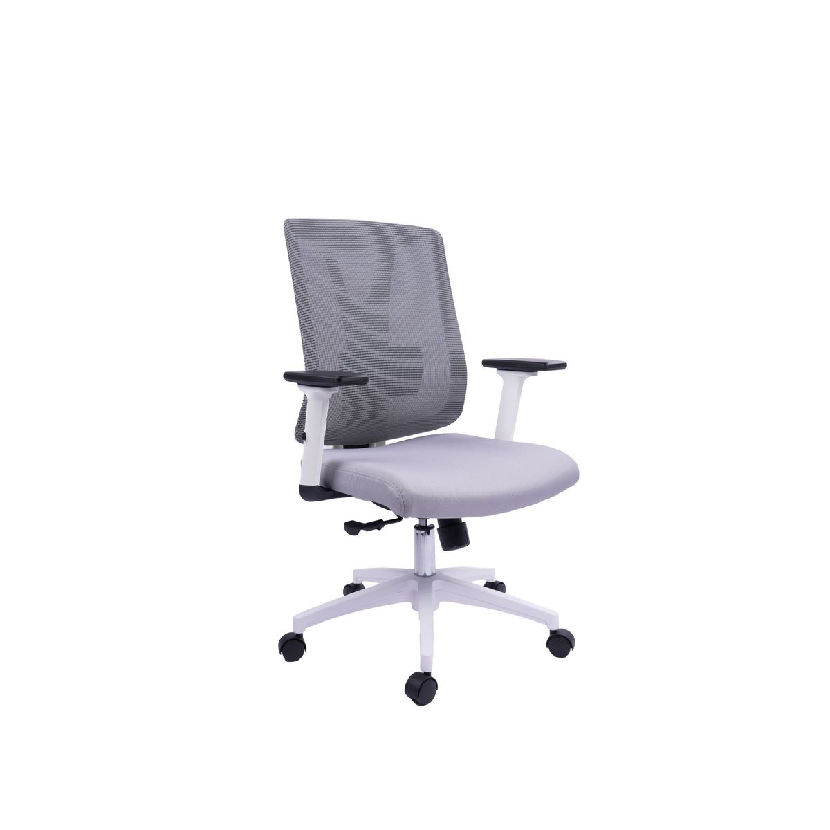 MUEBLESYA - Silla De Oficina QUETAME Gerente Gris Marco Blanco